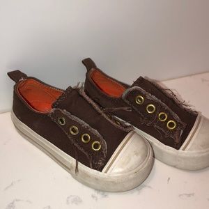 Old Navy unisex Brown slip on sneakers 12-18months